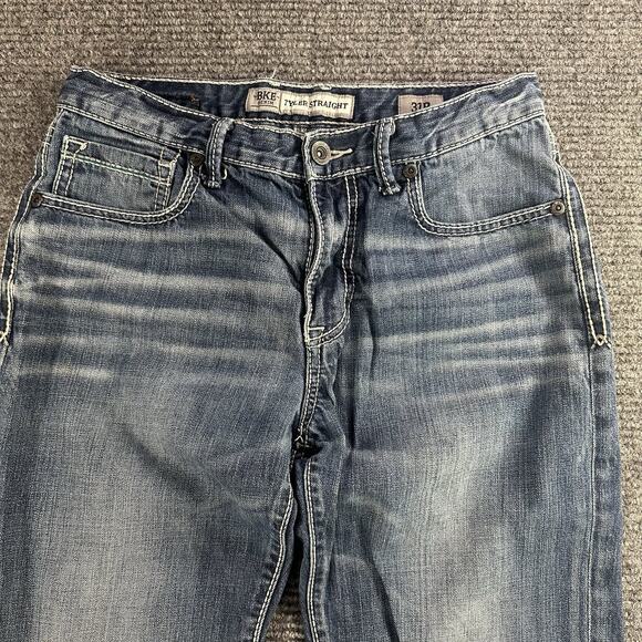 Vintage Y2K Mens BKE Tyler Straight Embroidered Pocket Baggy Jeans W28xL28 - Picture 2 of 7